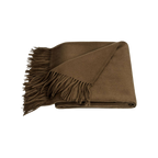 Amar Cocoa Camel Wool Throw Blanket