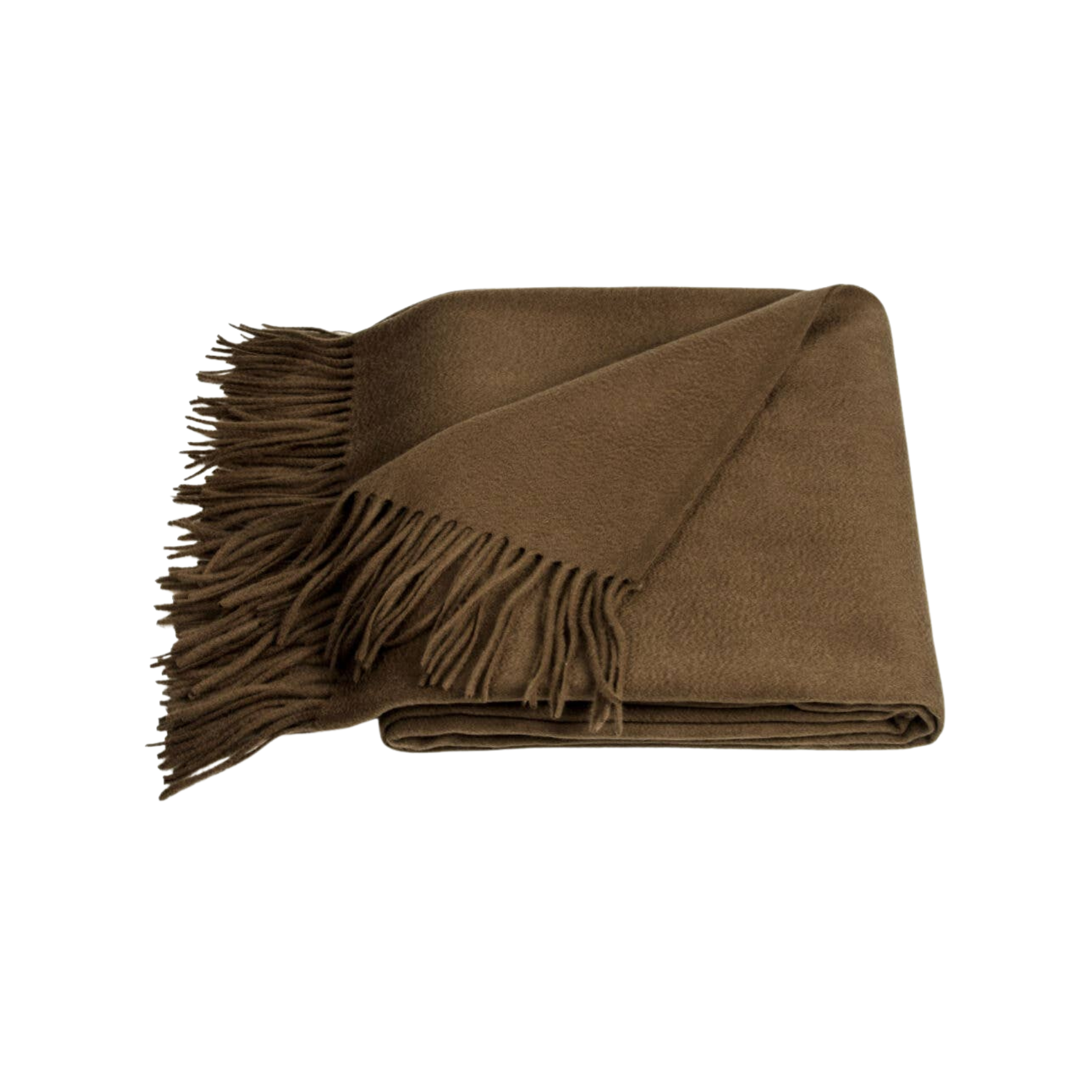 Amar Cocoa Camel Wool Throw Blanket