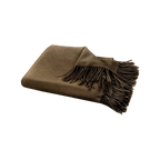 Amar Cocoa Camel Wool Throw Blanket