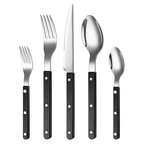 Khen Black Cutlery Set of 20 –18/8 Stainless Steel Flatware
