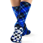 Polar Feet Adult Socks - Blue Argyle