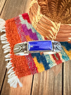 Handcrafted Sterling Silver and Lapis Cuff Bracelet by Albert Jake