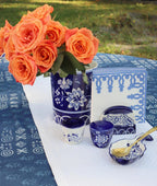 Blue Garden Table Accessory Set (Salt and Pepper Shakers & Napkin Holder) - Che Cose Belle