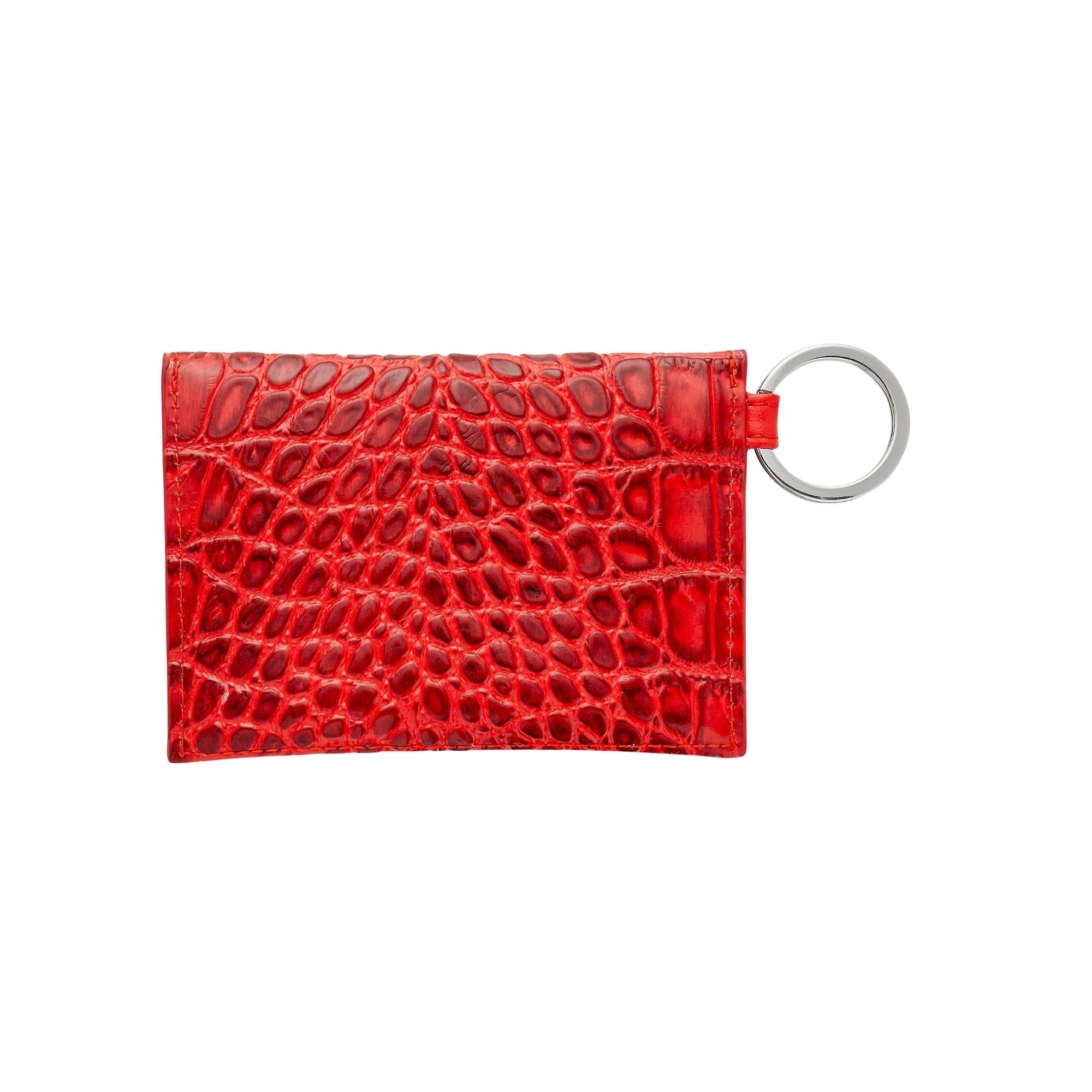 Keychain Wallet — Red Leather Envelope Wallet