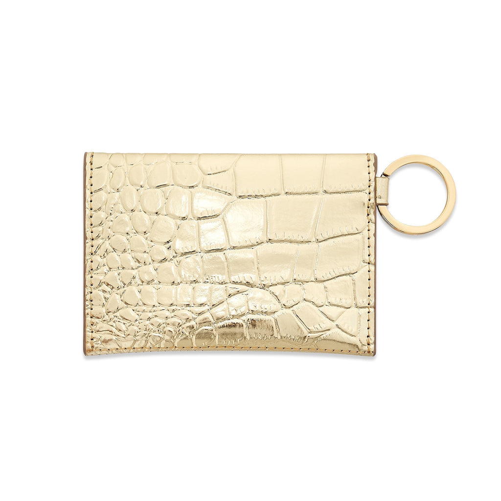 Keychain Wallet — Gold Leather Envelope Wallet