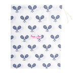 Women's Tennis Navy Night Shirt - Organic Cotton Poplin