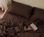 Brown Linen Sheet Set