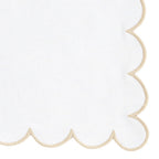 Beige Scalloped Edge Napkins - LongWave
