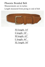 Phoenix Braided Belt in Brushed Suede