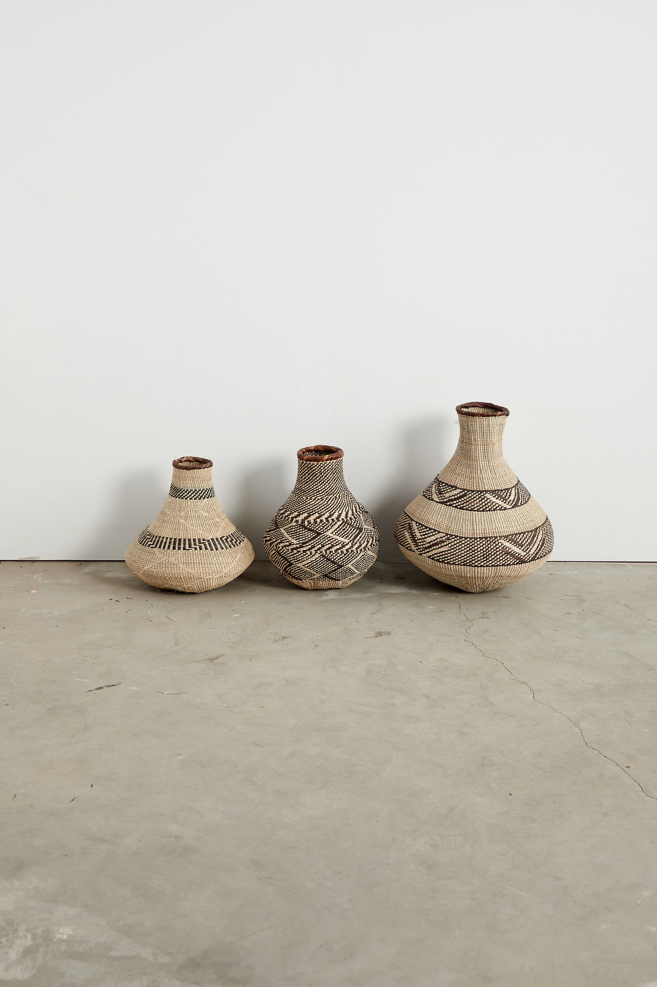 Patterned Binga Nongo Gourd Woven Basket