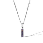 Birthstone Tag Necklace - Silver