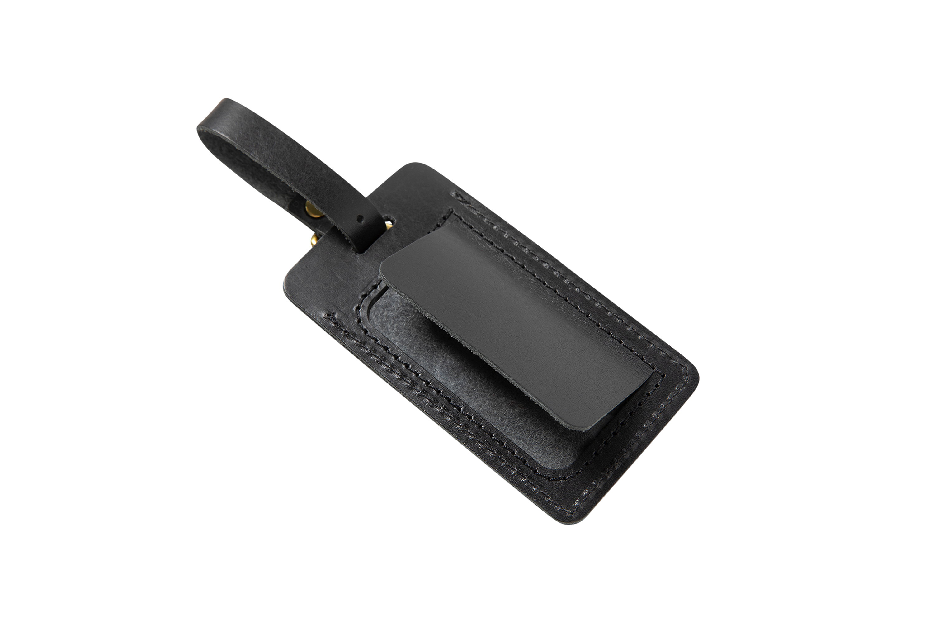 Personalized Sewn Leather Luggage Tag