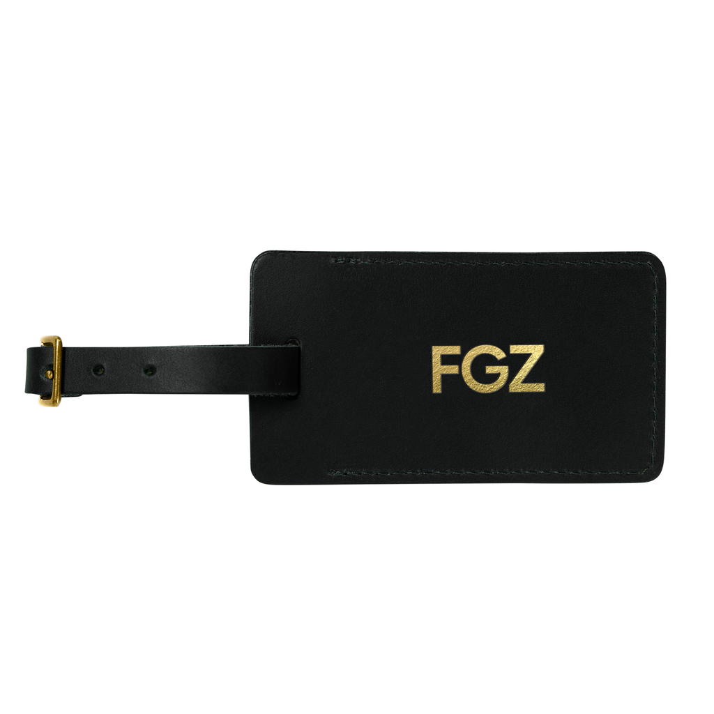 Personalized Sewn Leather Luggage Tag