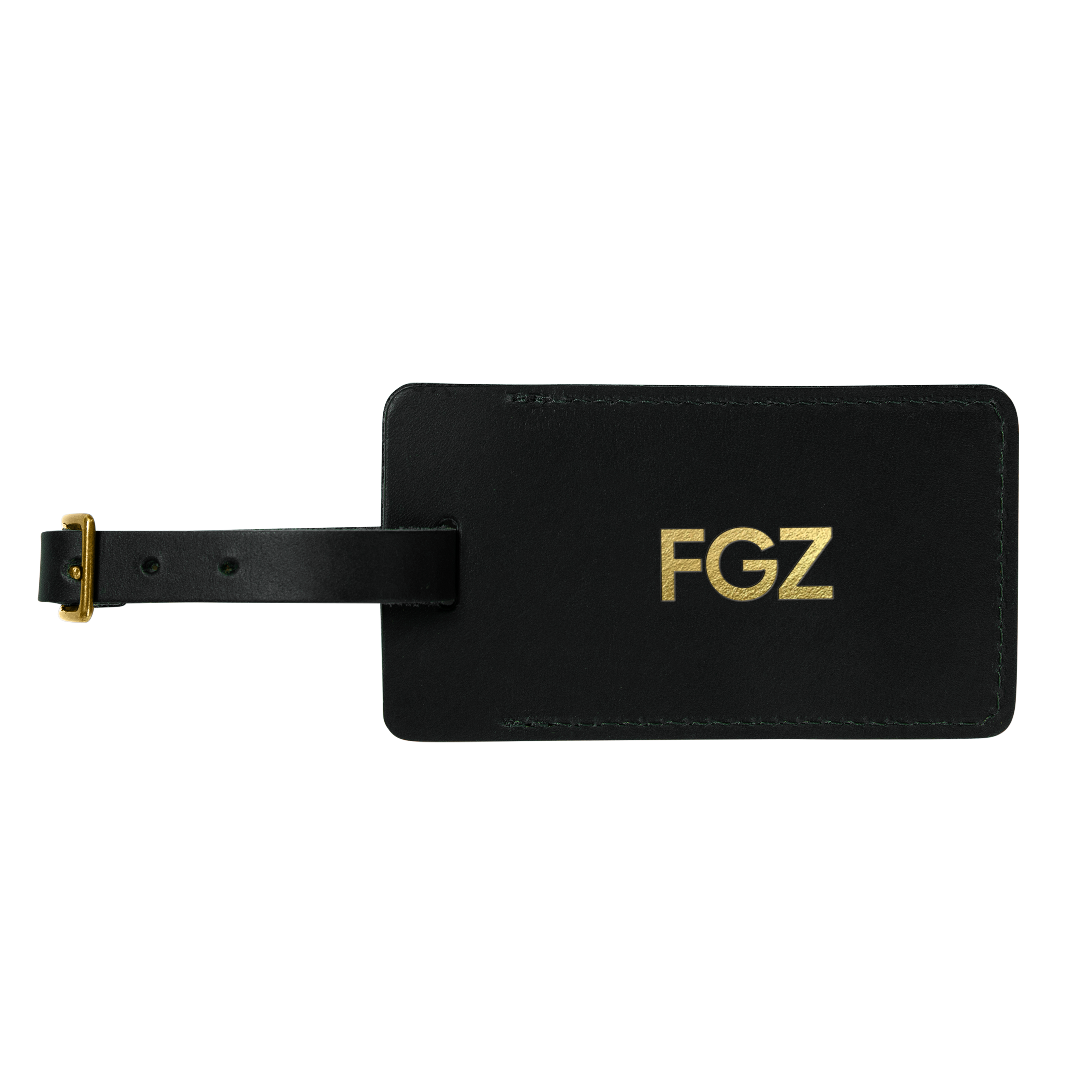 Personalized Sewn Leather Luggage Tag