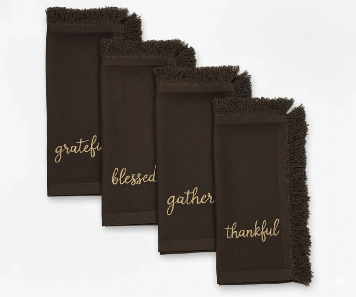 Embroidered Christmas Napkins