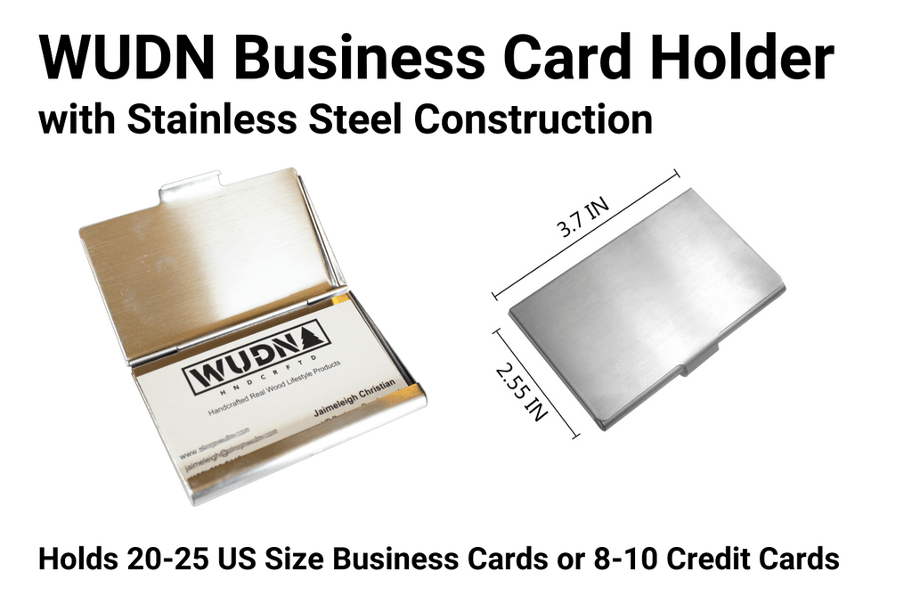 American Flag Wooden Business Card Holder