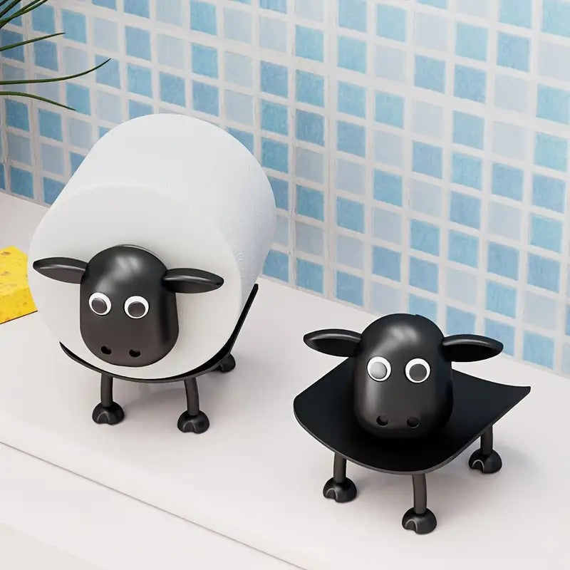 Cute sheep shaped toilet paper holder suitable for fashionable home decoration tissue box storage bathroom accessories decoration rack