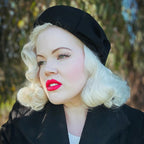 The Head-Turner Structured Beret by Lipstick & Chrome -WINE