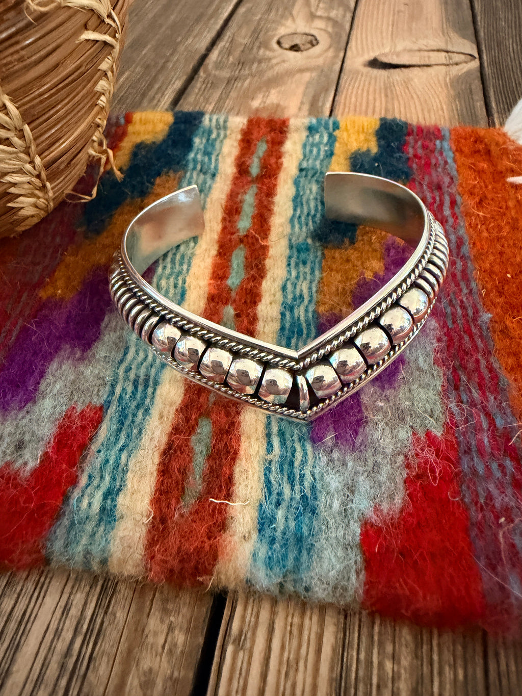 Handcrafted Rolled Sterling Silver Cuff Bracelet