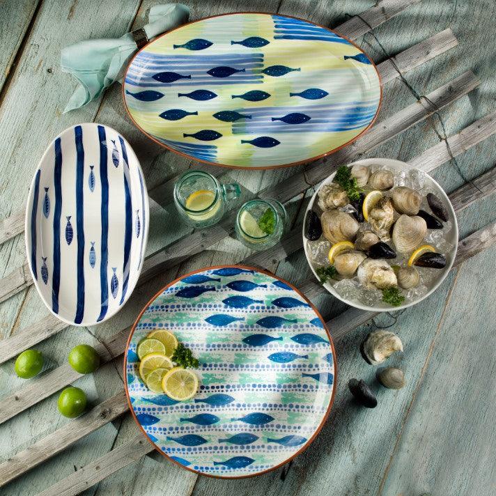 Pescador 19.5'' Oversized Oval Serving Platter - Che Cose Belle