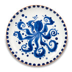 Costa Azul Hand Painted Octopus Design 15 - Inch Round Ceramic Serving Platter - Che Cose Belle