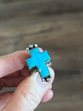 Raymond Coriz Sonoran Mountain Turquoise Cross Ring