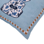 Hand Embroidered Still Life Pillow Cover 20" x 20"