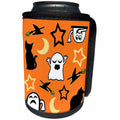 3dRose A magical design of ghosts cats whitch hats and more - Can Cooler Bottle Wrap (cc_353807)