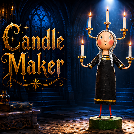 Candle Maker Halloween Figurine by Lori Mitchell *NEW FOR 2025*