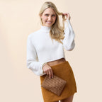The Bracelet Pouch — Caramel Quilted