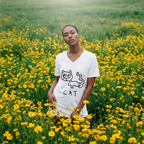 Cat - V-neck Tee
