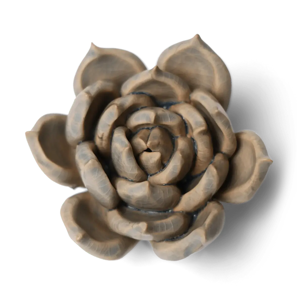Ceramic Flower Wall Art Succulent Blue 12: Succulent Light Blue