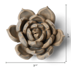 Ceramic Flower Wall Art Succulent Blue 12: Succulent Light Blue