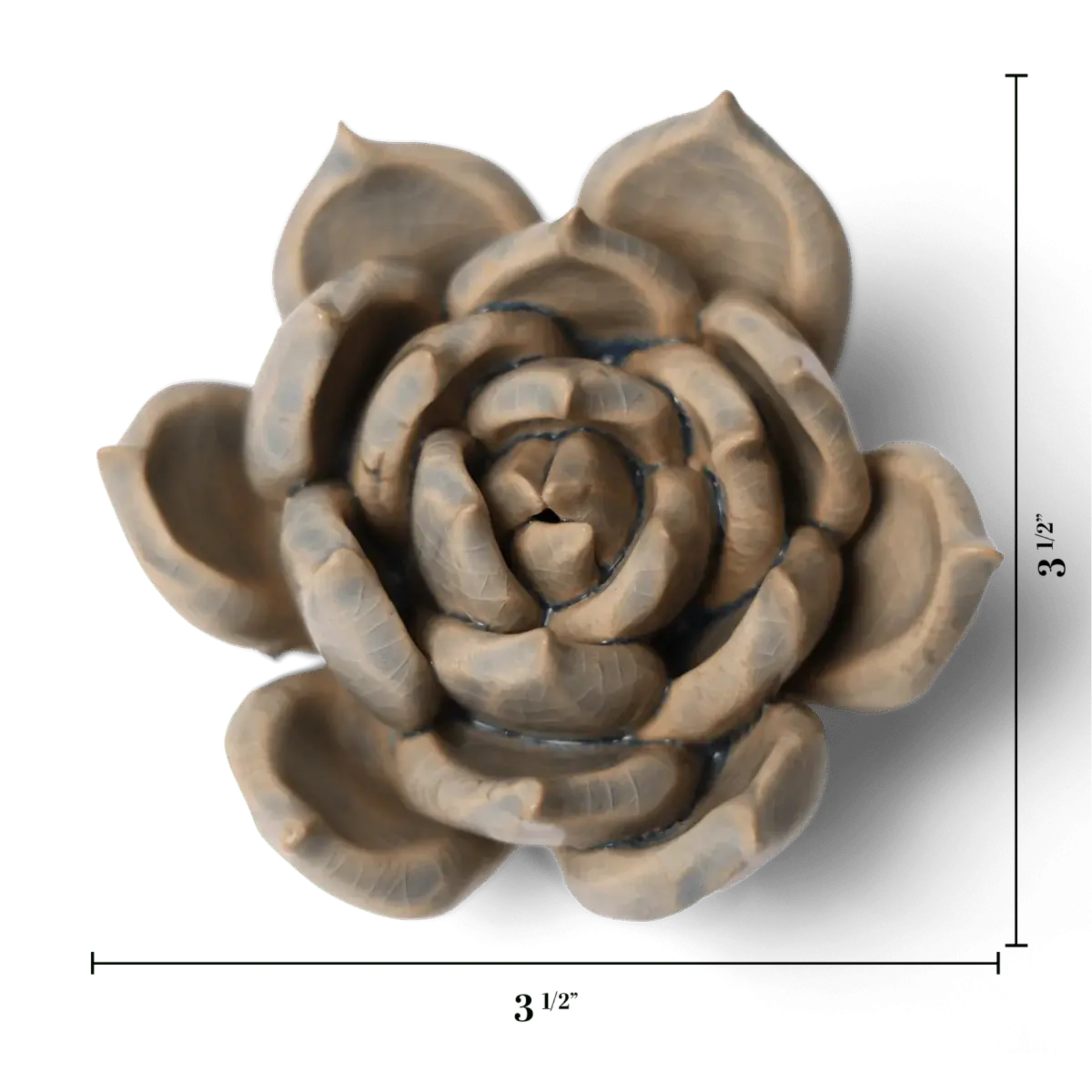 Ceramic Flower Wall Art Succulent Blue 12: Succulent Light Blue