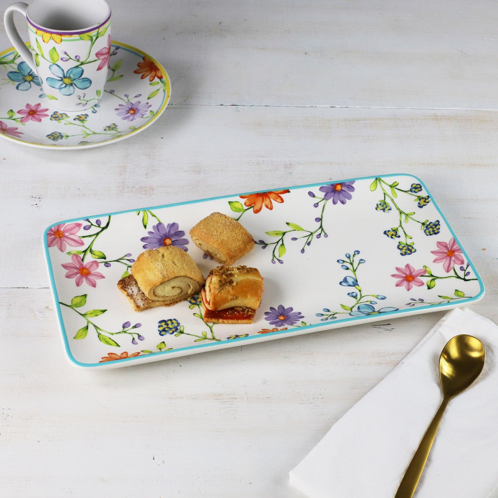 Charlotte 14.5 - Inch Rectangular Appetizers Serving Tray - Che Cose Belle
