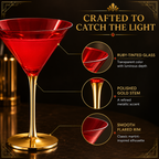 Deco Martini Cocktail Glassware, Set of 2