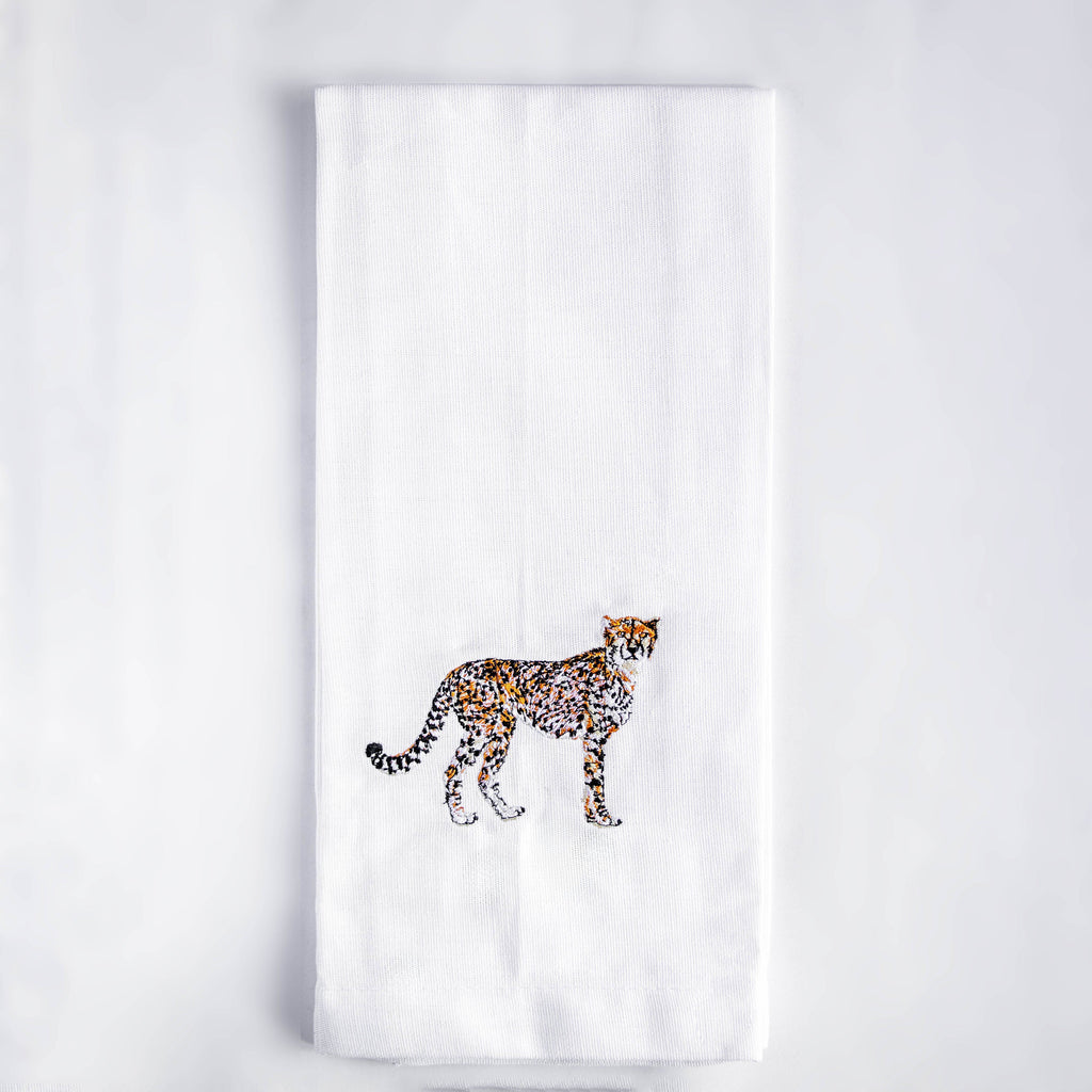 African Wildlife Cotton Tea Towels - Handmade Kitchen Gift