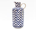Blue Garden Chevron Pitcher - Che Cose Belle