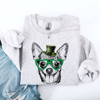 Chihuahua, Adorable Dog, St Patrick's Day, Lucky, Irish Sweatshirt
