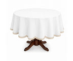 White Round Tablecloth