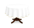 White Round Tablecloth
