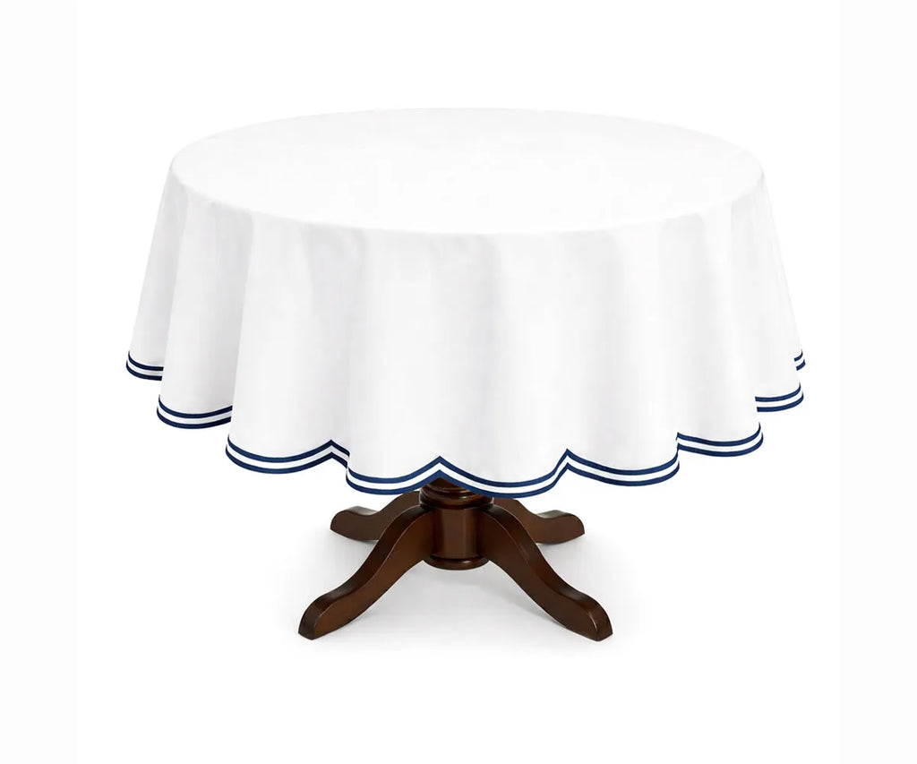 White Round Tablecloth