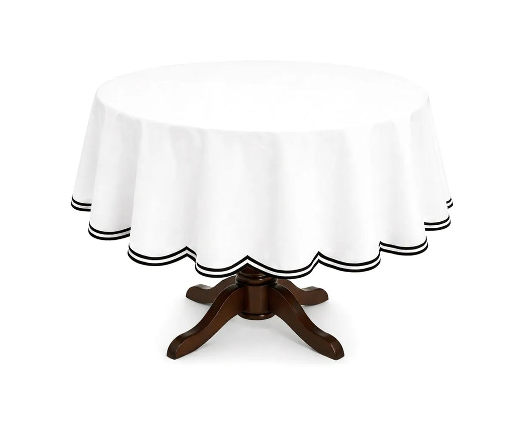 White Round Tablecloth
