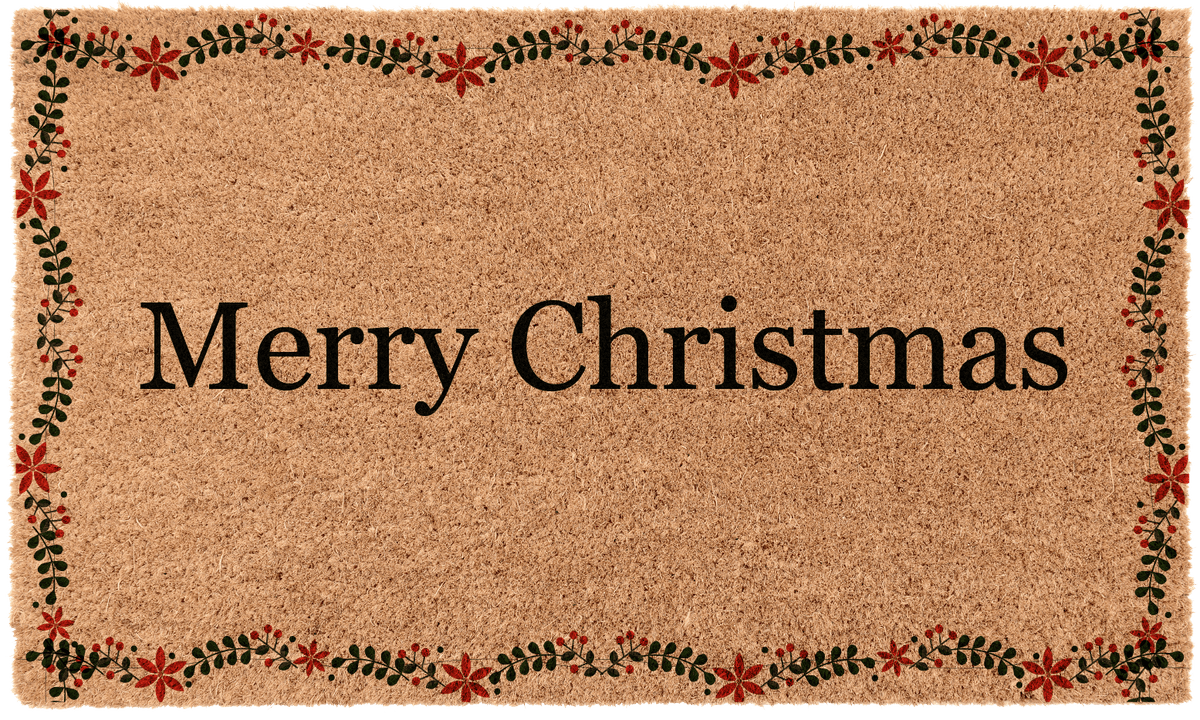 Christmas Poinsettia Border