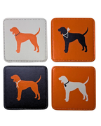 Spirit Dog in Orange Coasters, Set of 4
