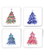 Spruce & Berries Coasters, Set of 4