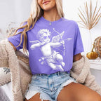 Comfort Colors Halftone Cupid V-Day Tee – Pixel Art Valentine T-shirt