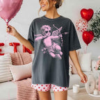 Comfort Colors Halftone Cupid V-Day Tee – Pixel Art Valentine T-shirt