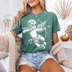 Comfort Colors Halftone Cupid V-Day Tee – Pixel Art Valentine T-shirt