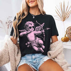 Comfort Colors Halftone Cupid V-Day Tee – Pixel Art Valentine T-shirt